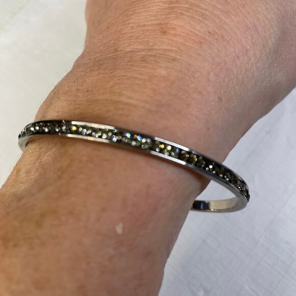 Coach Bracelet EUC CZ Bangle Womens Rhinestone - Picture 1 of 10